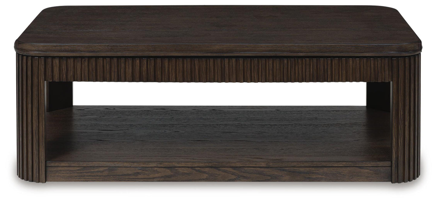 Ashley Carlibrie Warm Brown Lift-Top Coffee Table
