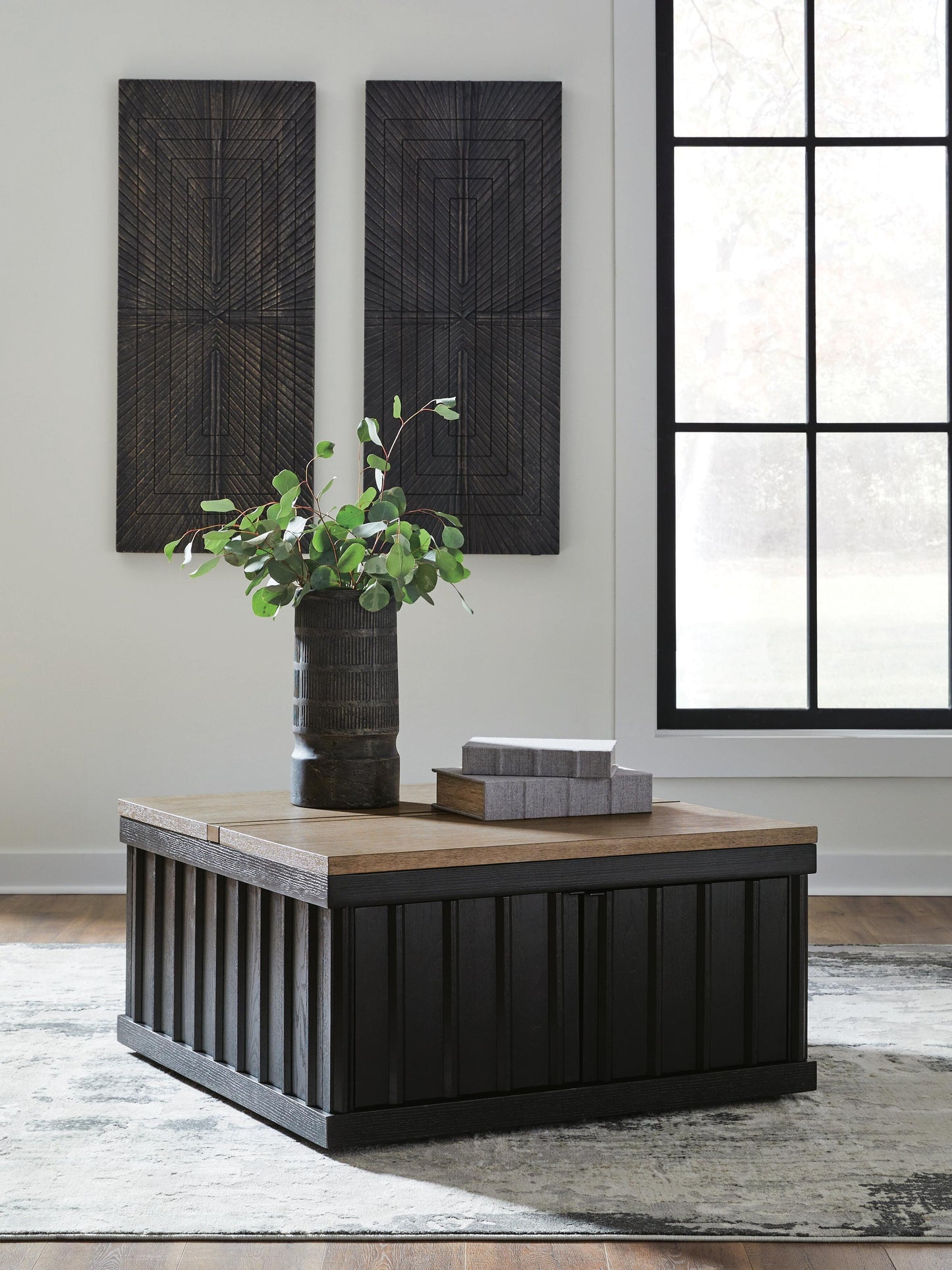 Ashley Rylandyn Black Light Brown Lift-Top Coffee Table