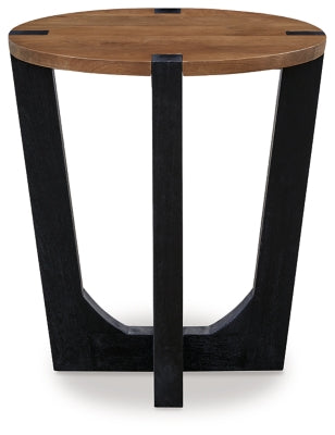 Ashley Hanneforth Brown Black End Table