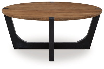 Ashley Hanneforth Brown Black Coffee Table