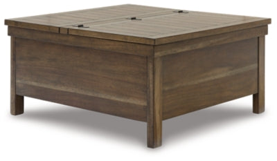Ashley Moriville Grayish Brown Lift-Top Coffee Table