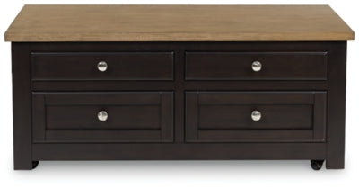 Ashley Drazmine Brown Lift-Top Coffee Table