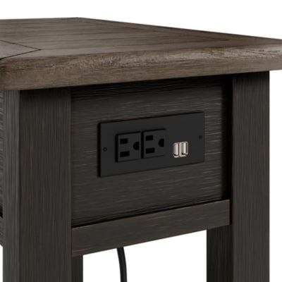 Ashley Tyler Creek Grayish Brown Black Chairside End Table