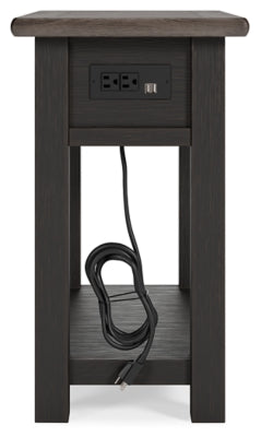 Ashley Tyler Creek Grayish Brown Black Chairside End Table