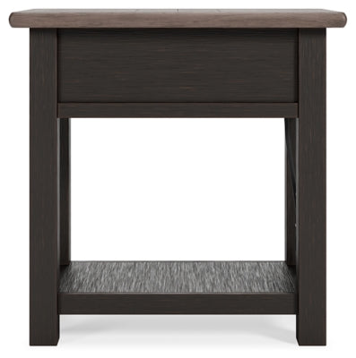 Ashley Tyler Creek Grayish Brown Black Chairside End Table