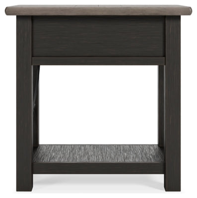 Ashley Tyler Creek Grayish Brown Black Chairside End Table
