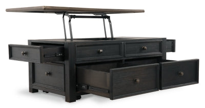 Ashley Tyler Creek Grayish Brown Black Coffee Table with Lift Top