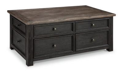Ashley Tyler Creek Grayish Brown Black Coffee Table with Lift Top