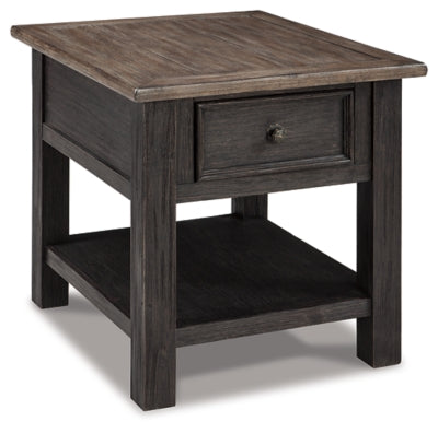 Ashley Tyler Creek Grayish Brown Black End Table