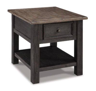 Ashley Tyler Creek Grayish Brown Black End Table