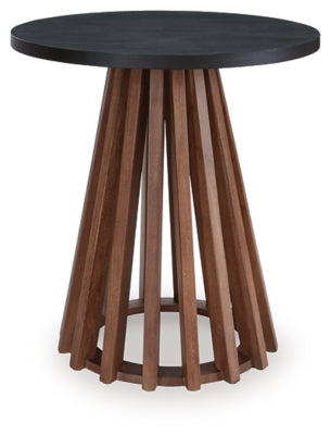 Ashley Kallari Warm Brown Black End Table