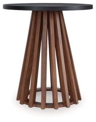 Ashley Kallari Warm Brown Black End Table