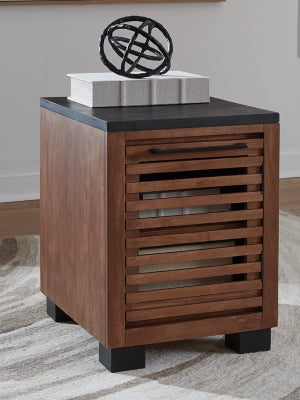 Ashley Kallari Warm Brown Black Chairside End Table