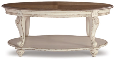 Ashley Realyn White Brown Coffee Table