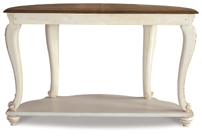 Ashley Realyn White Brown Sofa Table