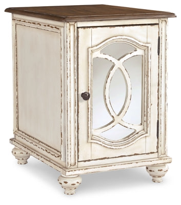Ashley Realyn White Brown Chairside End Table