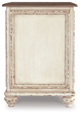 Ashley Realyn White Brown Chairside End Table