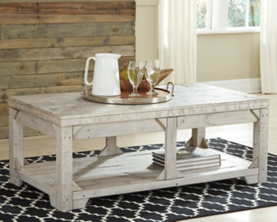 Ashley Fregine Whitewash Coffee Table with Lift Top
