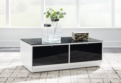 Ashley Gardoni White Black Coffee Table