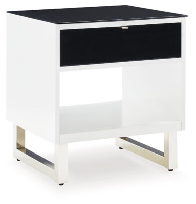 Ashley Gardoni White Black End Table