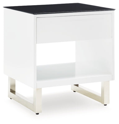Ashley Gardoni White Black End Table