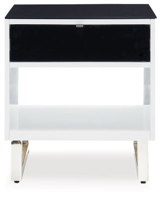 Ashley Gardoni White Black End Table