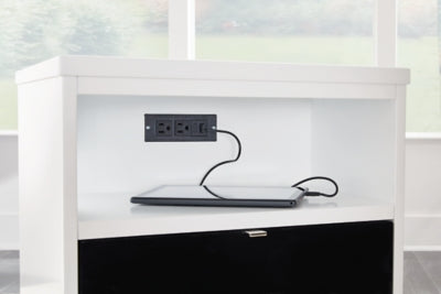 Ashley Gardoni White Black Chairside End Table