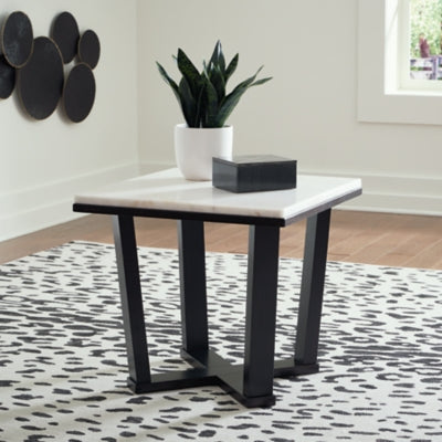 Ashley Fostead White Espresso End Table