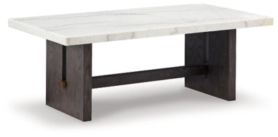 Ashley Burkhaus White Dark Brown Coffee Table