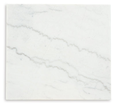 Ashley Burkhaus White Dark Brown End Table