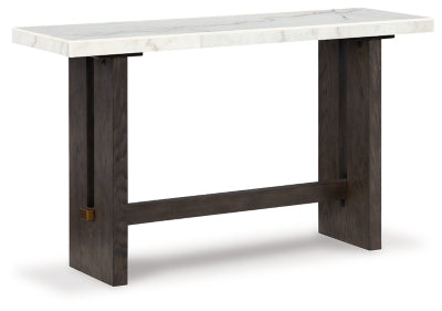 Ashley Burkhaus White Dark Brown Sofa Table