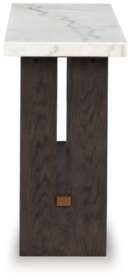 Ashley Burkhaus White Dark Brown Sofa Table