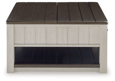 Ashley Darborn Gray Brown Lift-Top Coffee Table