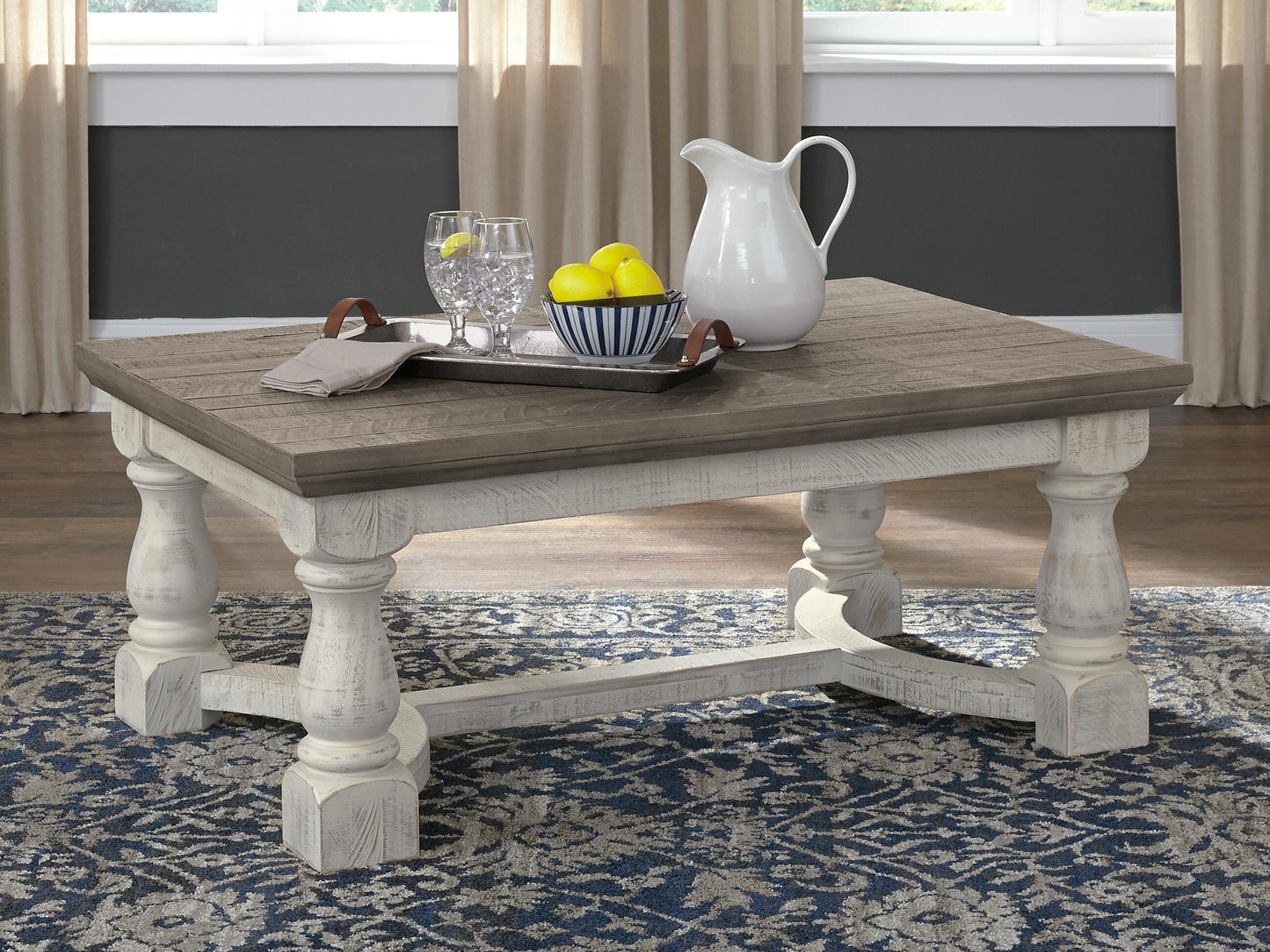 Ashley Havalance Gray White Coffee Table
