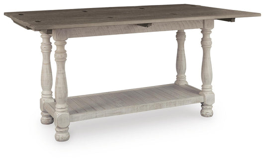 Ashley Havalance Gray White Sofa/Console Table