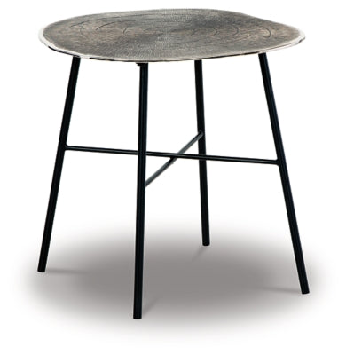 Ashley Laverford Chrome Black End Table