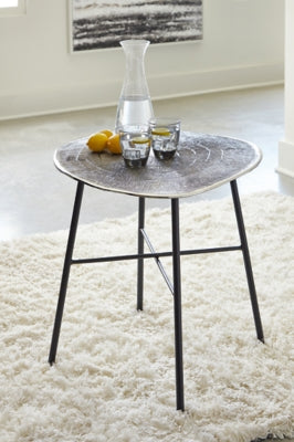 Ashley Laverford Chrome Black End Table