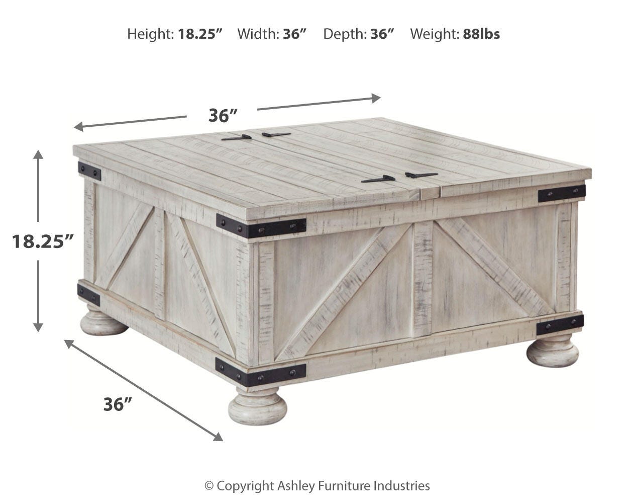Ashley Carynhurst Whitewash Coffee Table