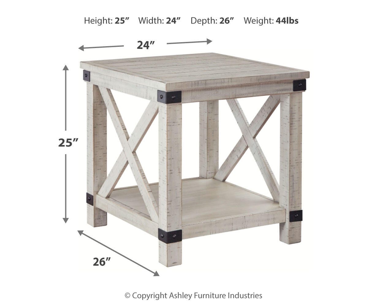Ashley Carynhurst Whitewash End Table