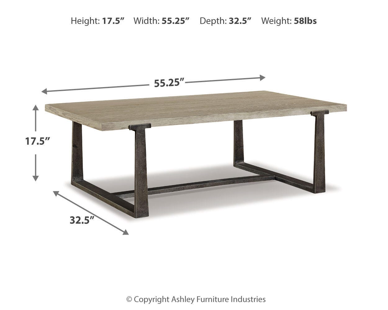Ashley Dalenville Gray Coffee Table