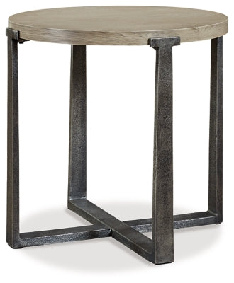 Ashley Dalenville Gray Round End Table