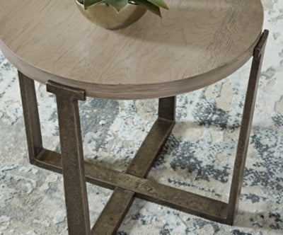 Ashley Dalenville Gray Round End Table