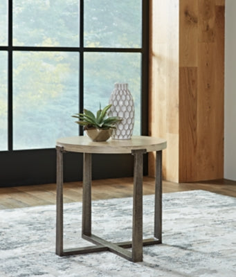 Ashley Dalenville Gray Round End Table