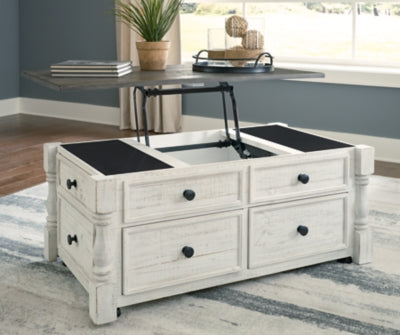 Ashley Havalance White Gray Lift-Top Coffee Table