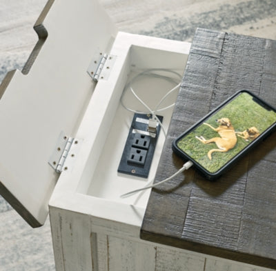 Ashley Havalance White Gray Chairside End Table