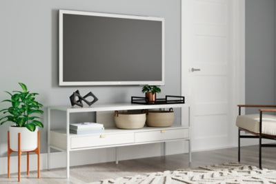 Ashley Deznee White 60" TV Stand