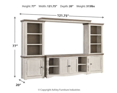 Ashley Havalance Two-tone 4-Piece Entertainment Center